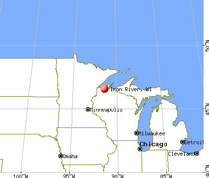 Iron River, Wisconsin map