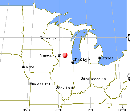 Anderson, Wisconsin map
