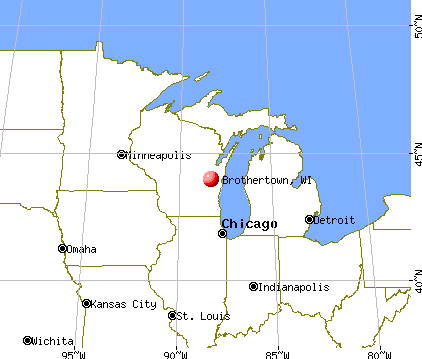 Brothertown, Wisconsin map