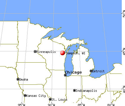 Sampson, Wisconsin map