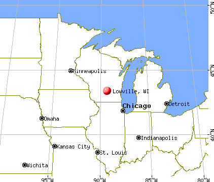 Lowville, Wisconsin map