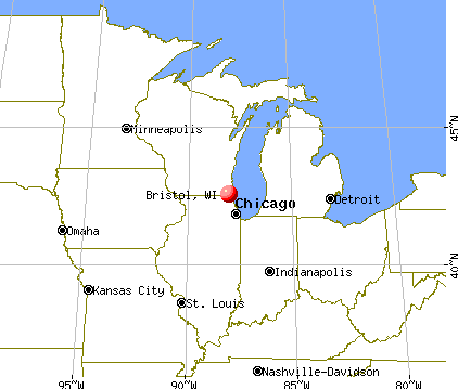 Bristol, Wisconsin map