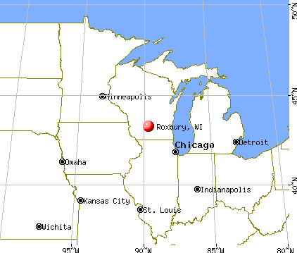 Roxbury, Wisconsin map