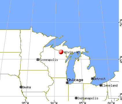 Alvin, Wisconsin map
