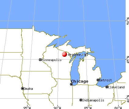 Argonne, Wisconsin map