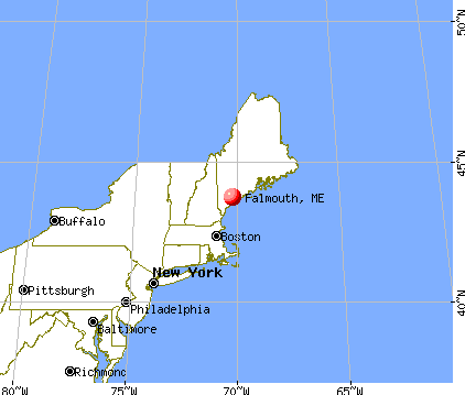 Falmouth, Maine map