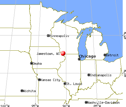 Jamestown, Wisconsin map