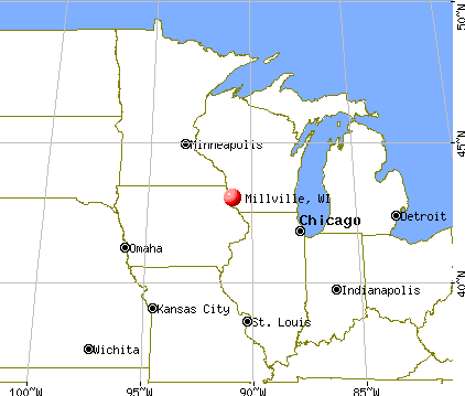 Millville, Wisconsin map
