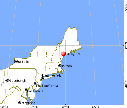 Gray, Maine map