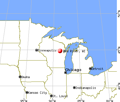 Red River, Wisconsin map