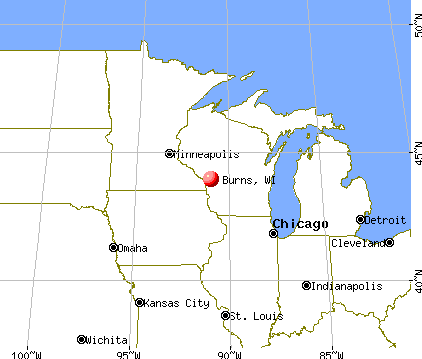 Burns, Wisconsin map