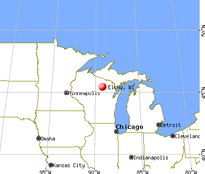 Elcho, Wisconsin map