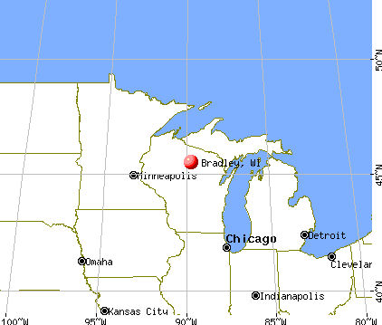 Bradley, Wisconsin map