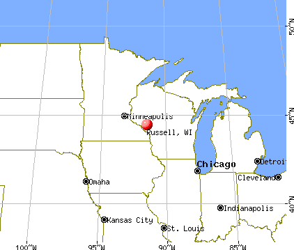 Russell, Wisconsin map
