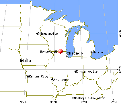 Bergen, Wisconsin map