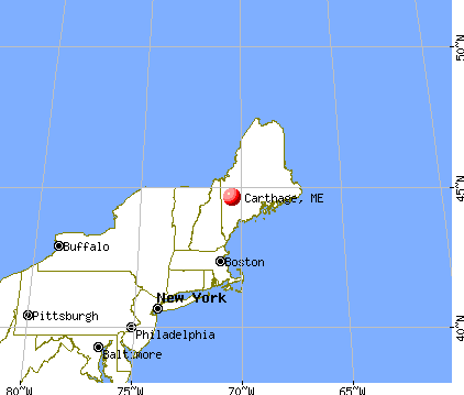 Carthage, Maine map