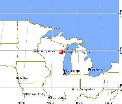 Green Valley, Wisconsin map
