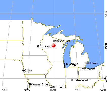 Hamburg, Wisconsin map