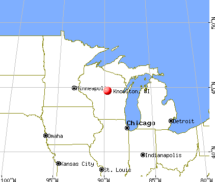 Knowlton, Wisconsin map