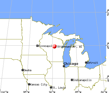 Kronenwetter, Wisconsin map