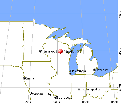 Ringle, Wisconsin map