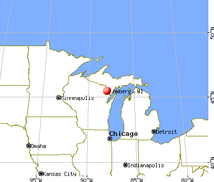 Amberg, Wisconsin map