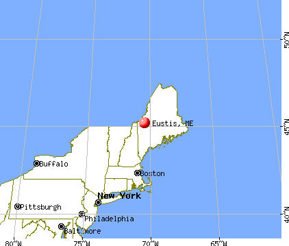 Eustis, Maine map