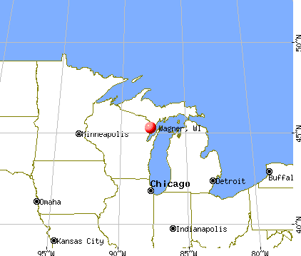 Wagner, Wisconsin map