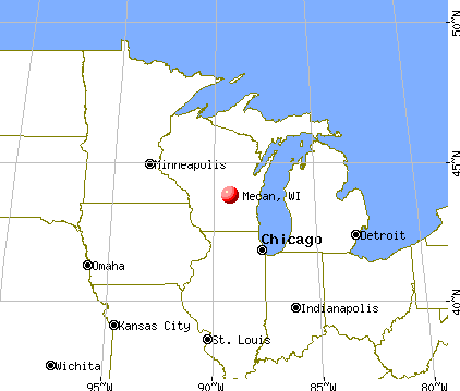 Mecan, Wisconsin map