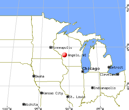 Angelo, Wisconsin map