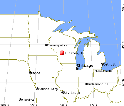 Clifton, Wisconsin map