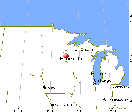 Little Falls, Wisconsin map