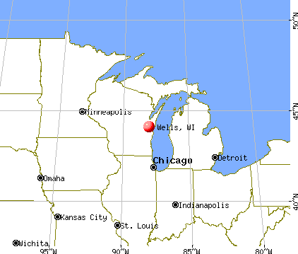 Wells, Wisconsin map
