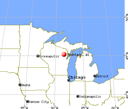 Mountain, Wisconsin map