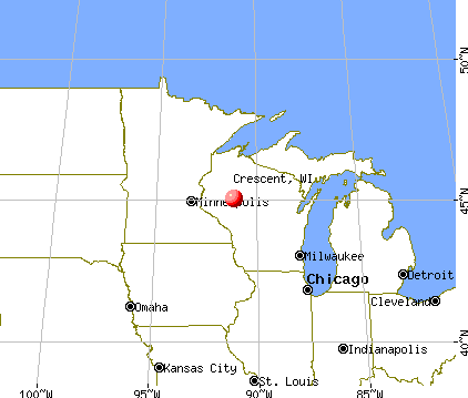 Crescent, Wisconsin map