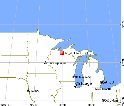 Pine Lake, Wisconsin map