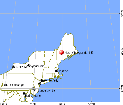 New Vineyard, Maine map