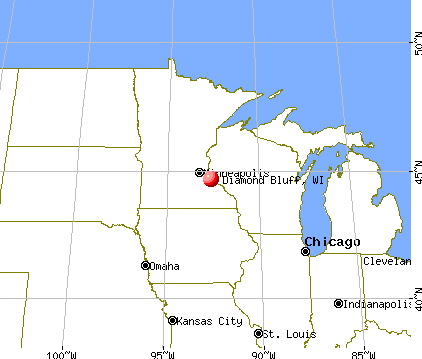 Diamond Bluff, Wisconsin map