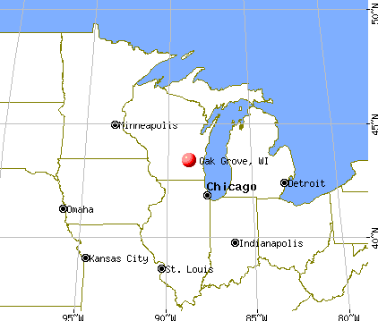 Oak Grove, Wisconsin map