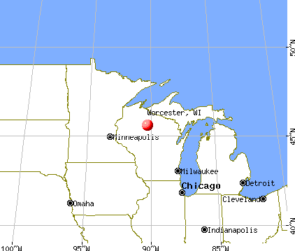 Worcester, Wisconsin map