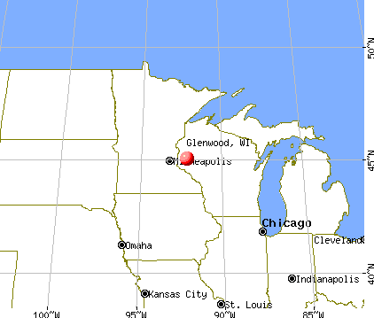 Glenwood, Wisconsin map