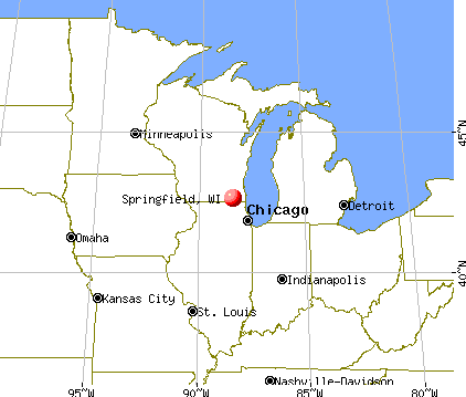 Springfield, Wisconsin map