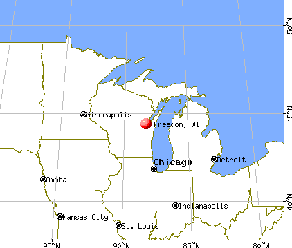 Freedom, Wisconsin map