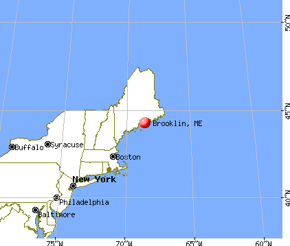 Brooklin, Maine map