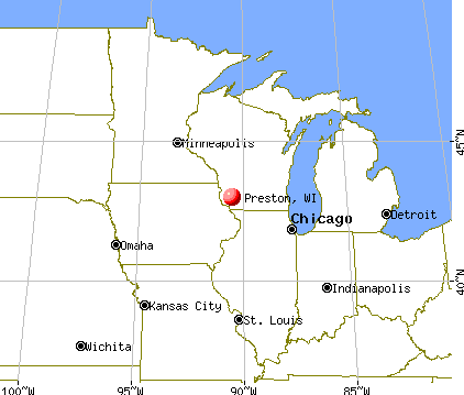 Preston, Wisconsin map