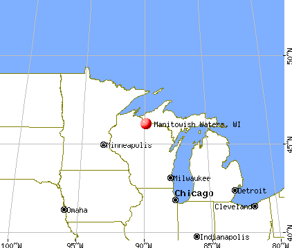 Manitowish Waters, Wisconsin map
