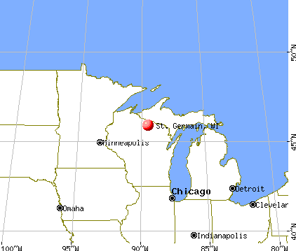 St. Germain, Wisconsin map