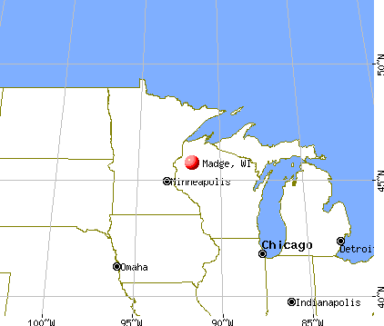 Madge, Wisconsin map