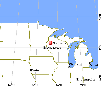 Sarona, Wisconsin map