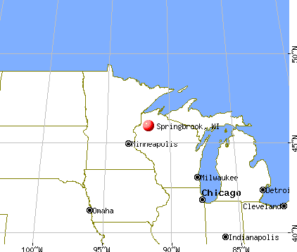 Springbrook, Wisconsin map